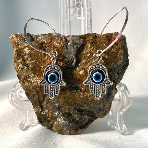 HAMSA Threader Earrings🧿 - Picture 1 of 7